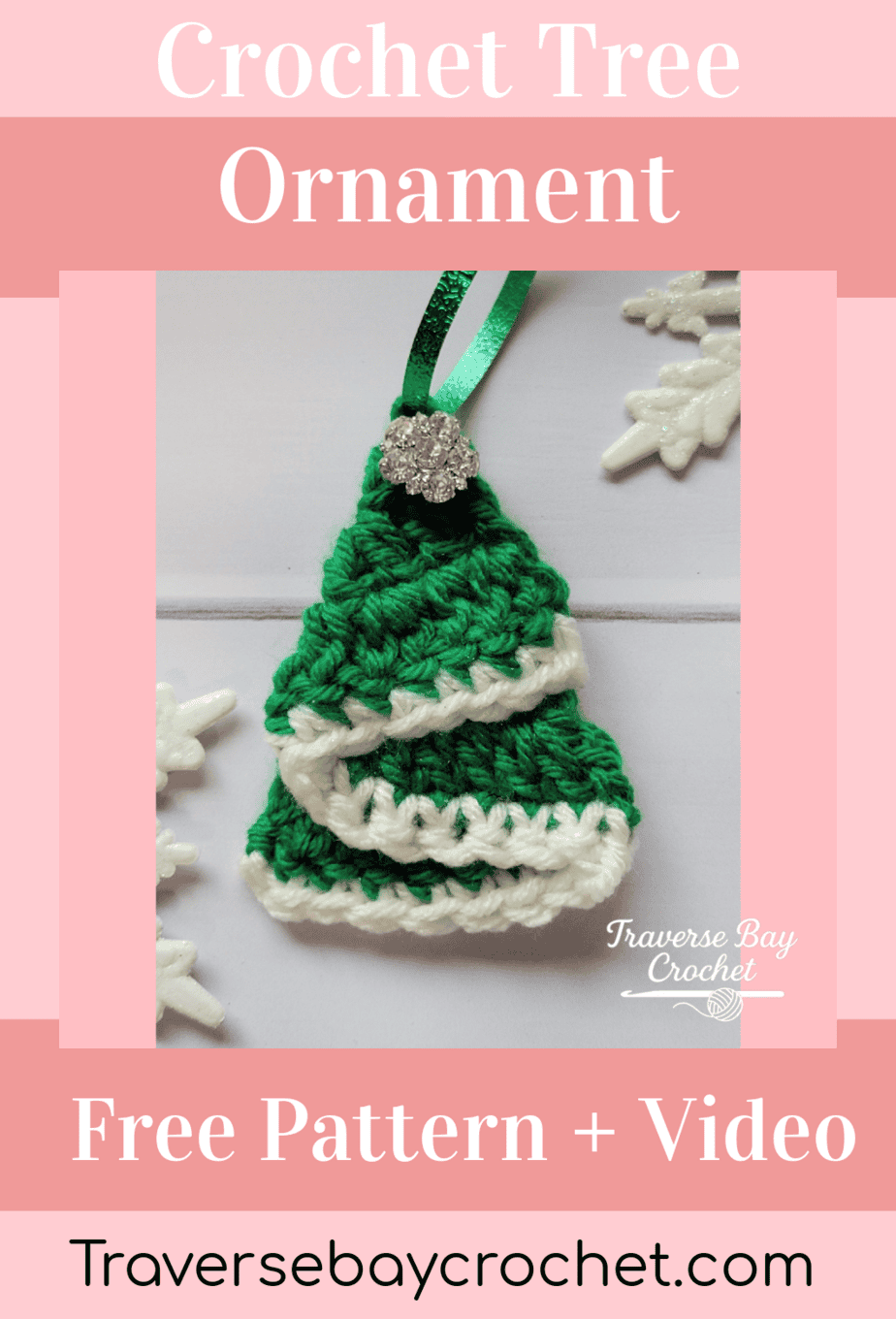 15 Min Crochet Christmas Tree Ornament Free Pattern ...
